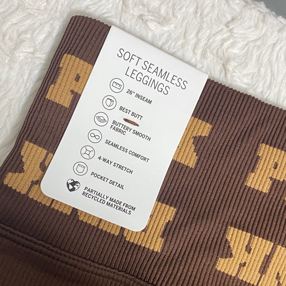 PINK Victoria's Secret Chocolate Brown Leggings NWT - Picture 5 of 5